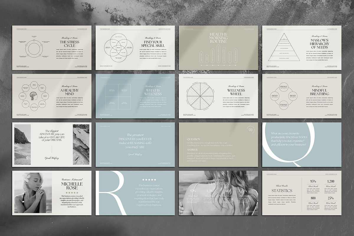 Wellness Coach Slide Deck CANVA, a Presentation Template by Studio Loire (Photo 8 of 10)