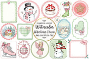 Coquette Christmas Frame Sublimation, an Illustration by OK Design (Thumbnail 1 of 5)