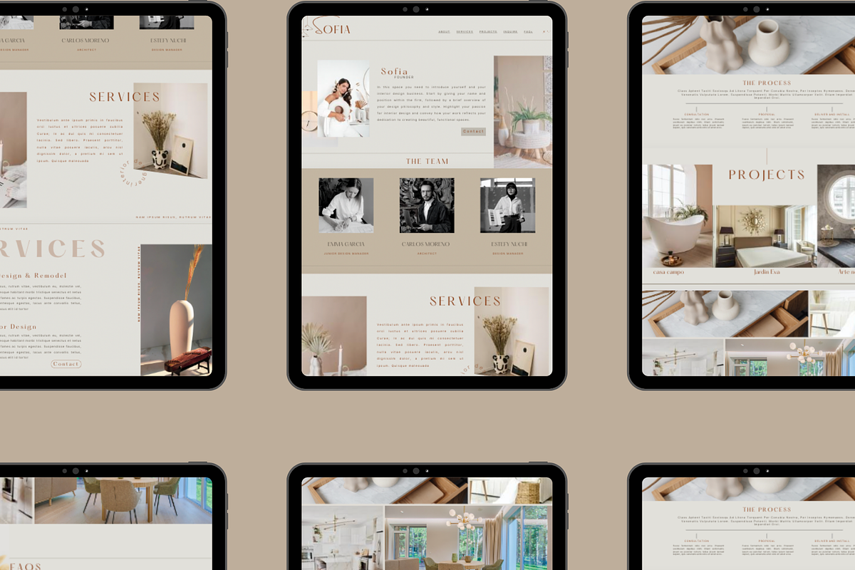 Interior Design Website Template, a Websites & App Template by Prodesign (Photo 3 of 5)