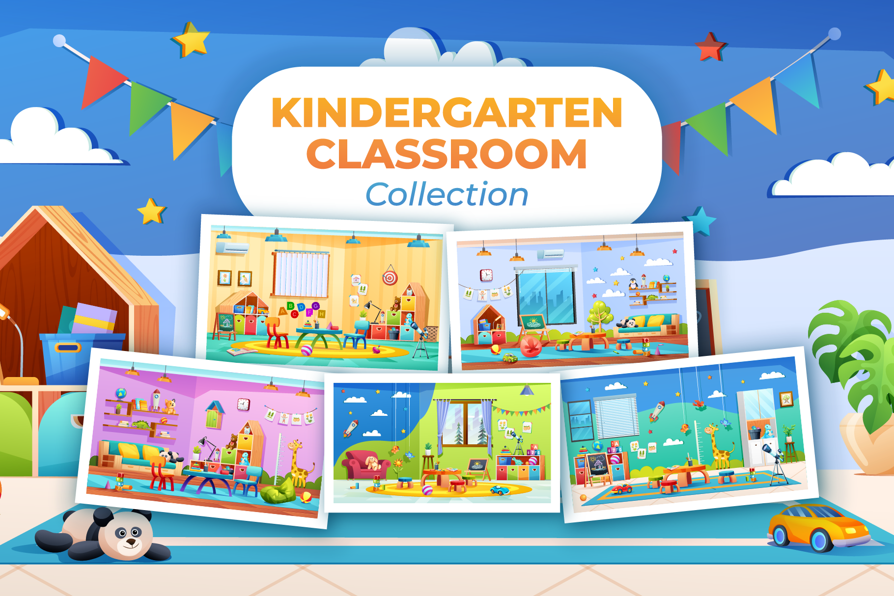 Kindergarten Classroom Collection by Yg Studio  Creative Market