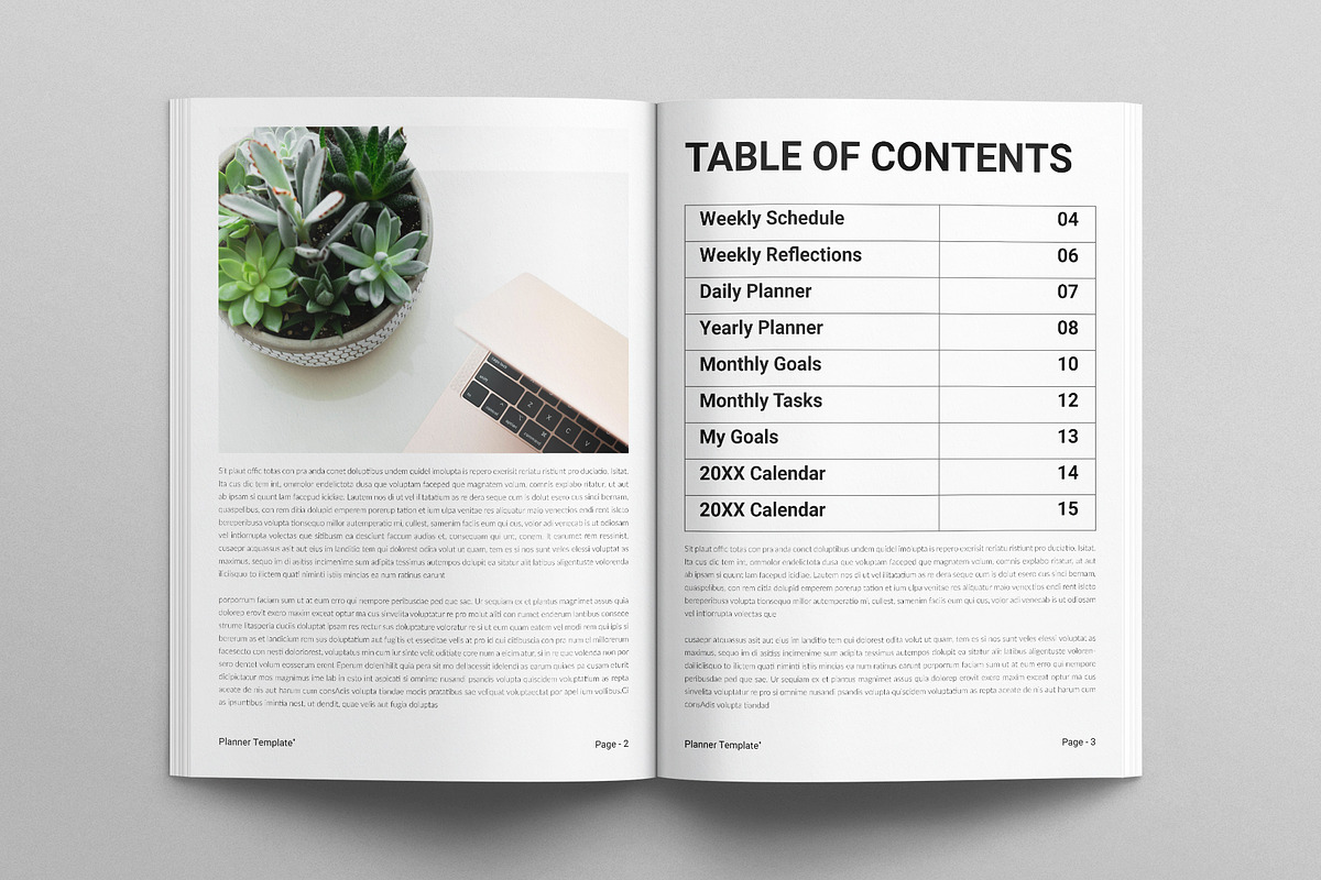 Planner Template, a Brochure Template by E-Type (Photo 2 of 7)