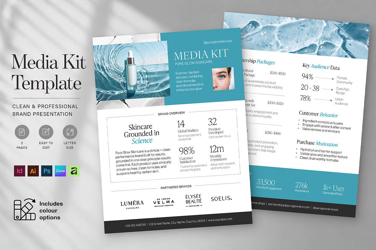 Media Kit Template, a Brochure Template by BrandPacks