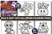 Bold & Easy Cute Halloween Coloring, a Seasonal Illustration by Design Station (Thumbnail 1 of 5)