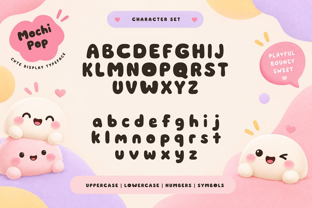 Mochi Pop – Cute Bubble Font, a Sans Serif Font by Yogeeid Std (Photo 2 of 5)