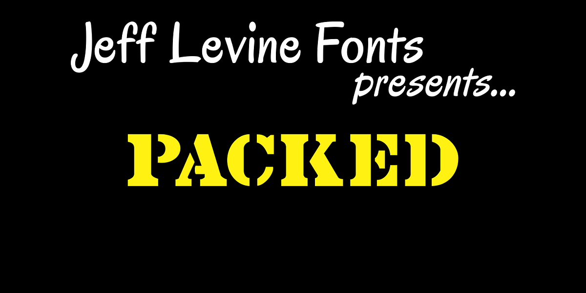 Packed JNL, a Serif Font by Jeff Levine Fonts