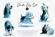 Watercolor Doodle Dog Clipart Set, an Illustration by CreationArt (Thumbnail 4 of 7)