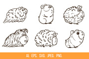 Guinea pigs, an Animal Illustration by CGterminal (Thumbnail 2 of 4)