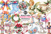 Watercolor Grandmillennial Christmas, an Illustration by Canvas Craft (Thumbnail 1 of 8)
