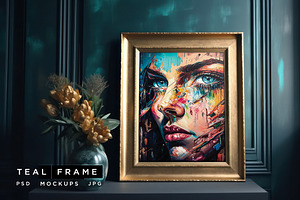 Boho Teal Frame Mockups