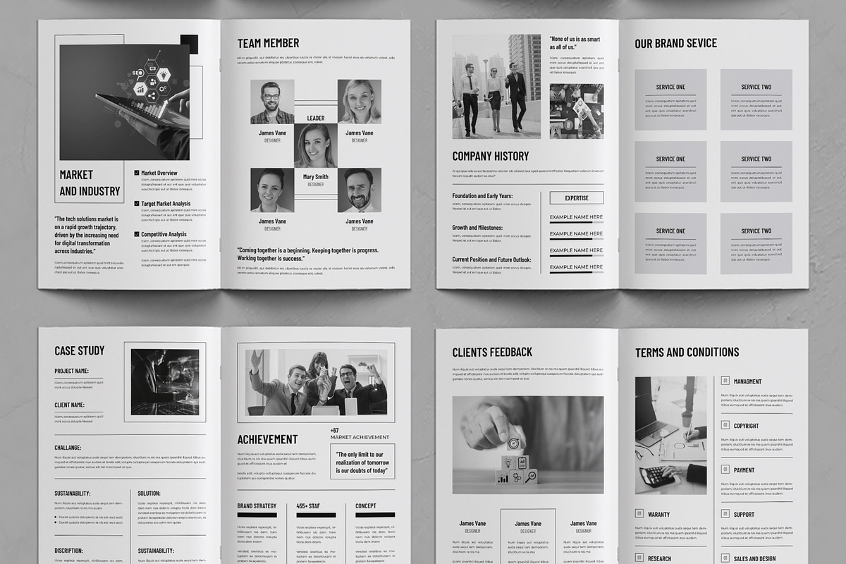 Company Profile Template Layout, a Brochure Template by ContestDesign (Photo 3 of 3)