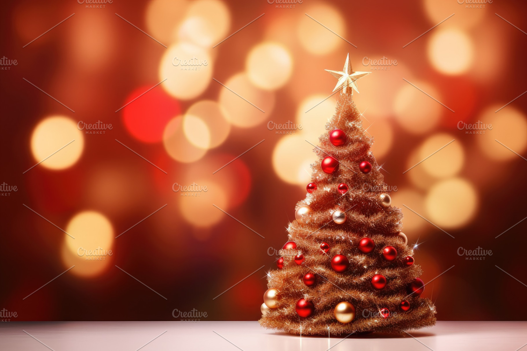 Christmas tree on bokeh background., a Photo by Iftikhar Alam