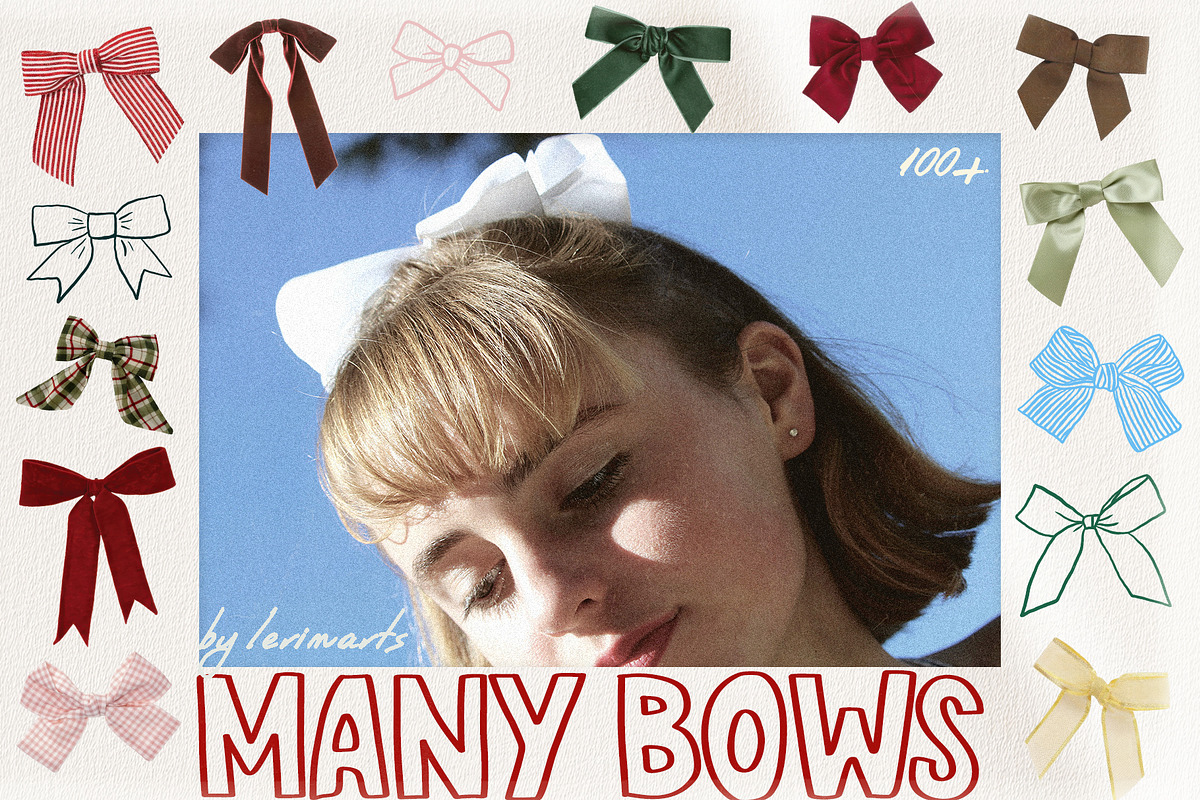 Mixed Bow Collection: Cut-Out & Draw, an Object Graphic by lerinartstudio (Photo 1 of 12)