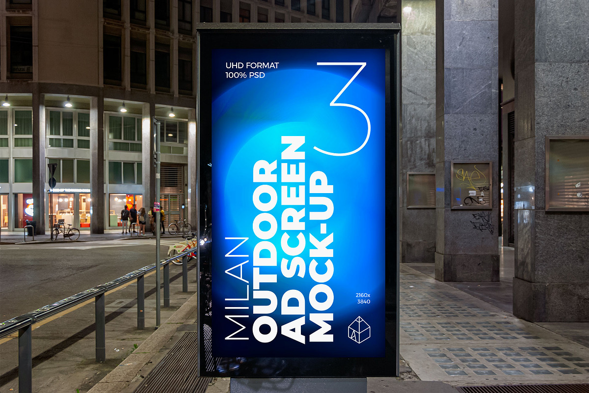 Milan Outdoor Ad Screen MockUps Set, an Advertising Mockup by Graphic Shelter (Photo 7 of 7)