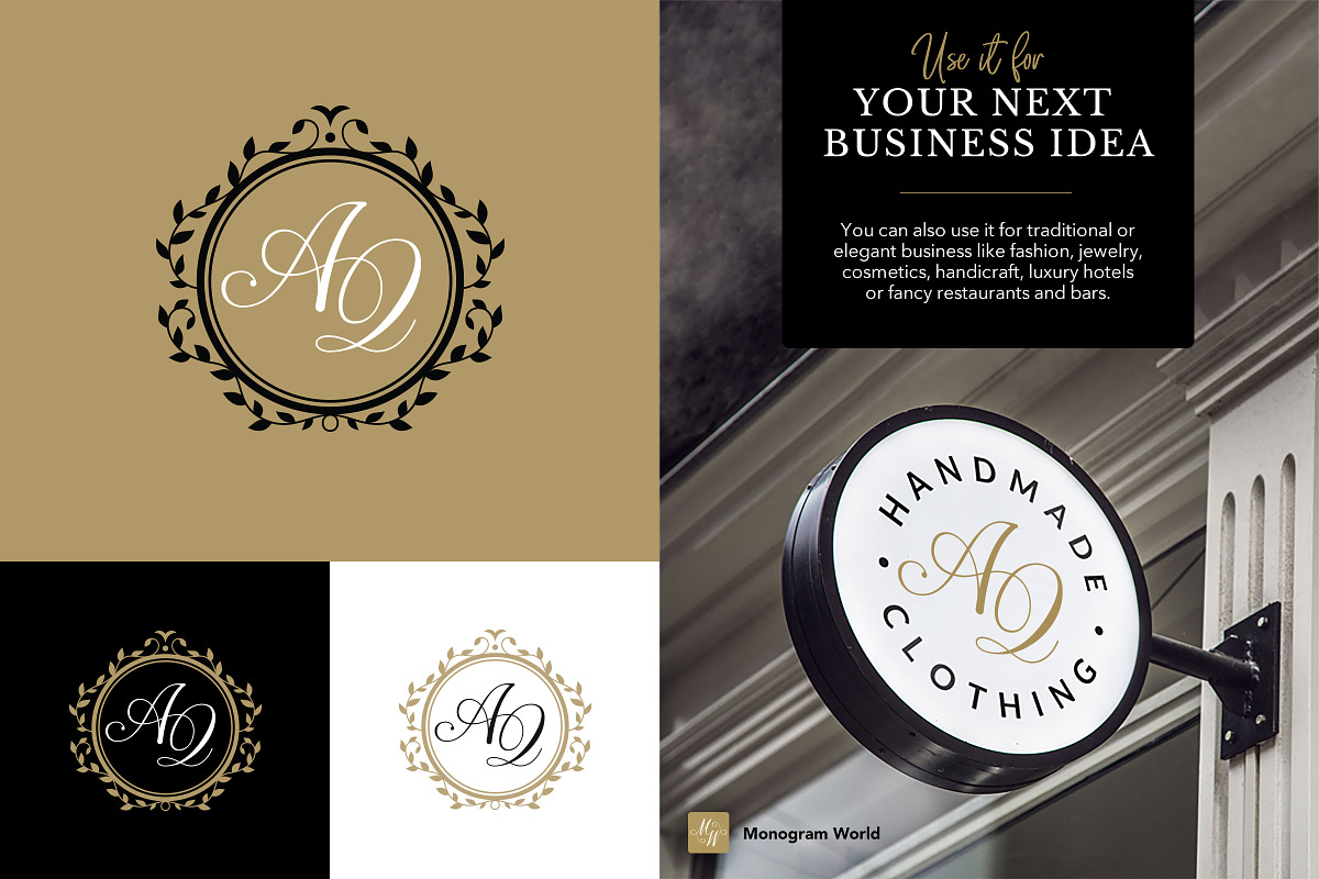 Wedding Monogram Set A, a Branding & Logo Template by Monogram World (Photo 8 of 8)