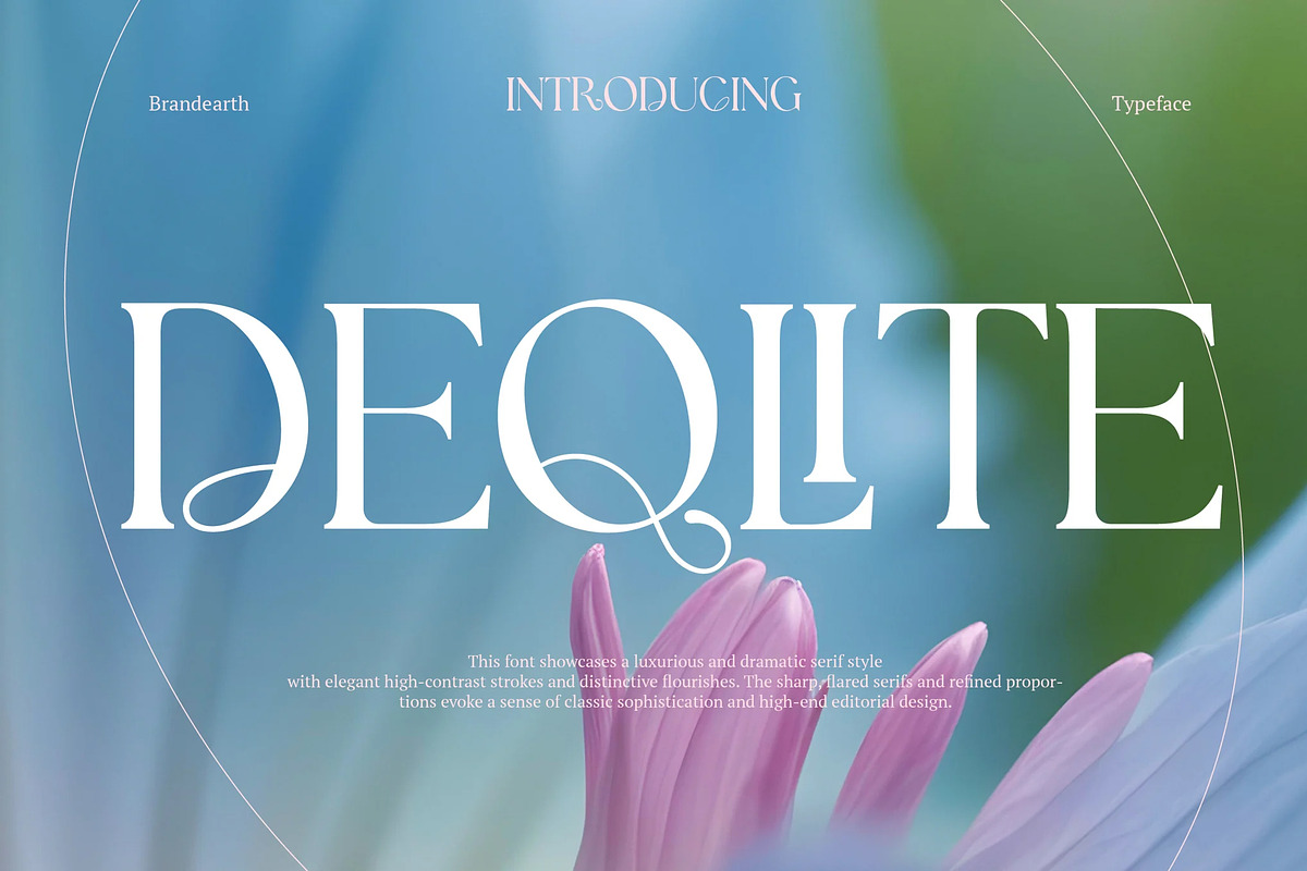 Deqlite - Luxury Serif Typeface, a Serif Font by Brand Earth (Photo 1 of 7)