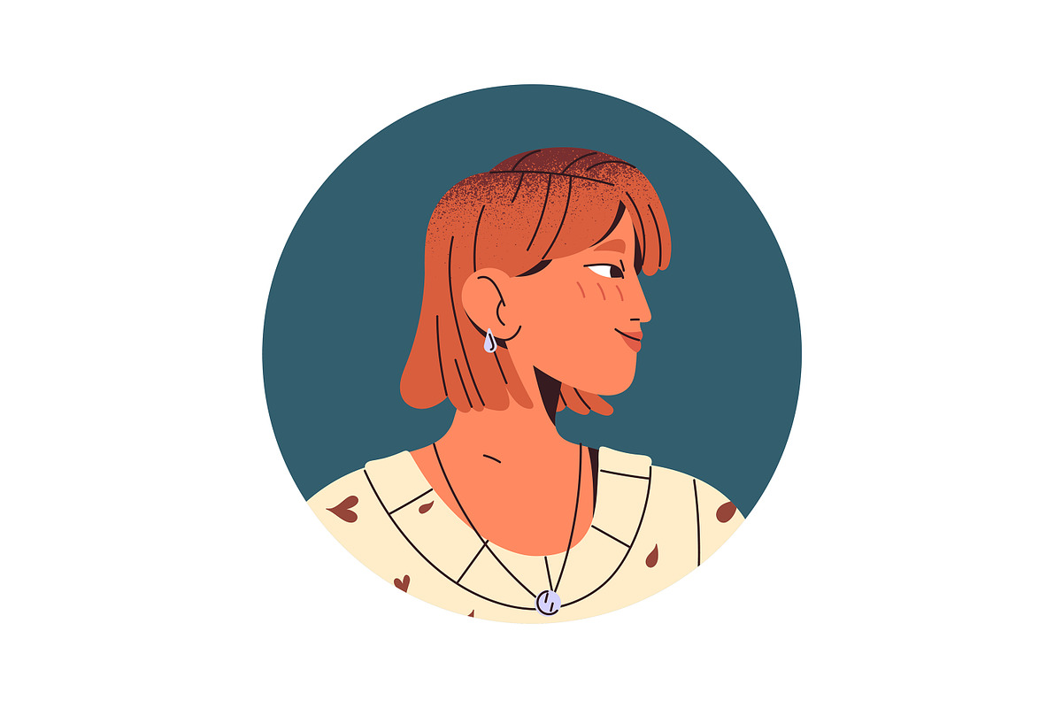 Happy people portraits, avatars set, a Person Illustration by PaperTrident (Photo 10 of 10)