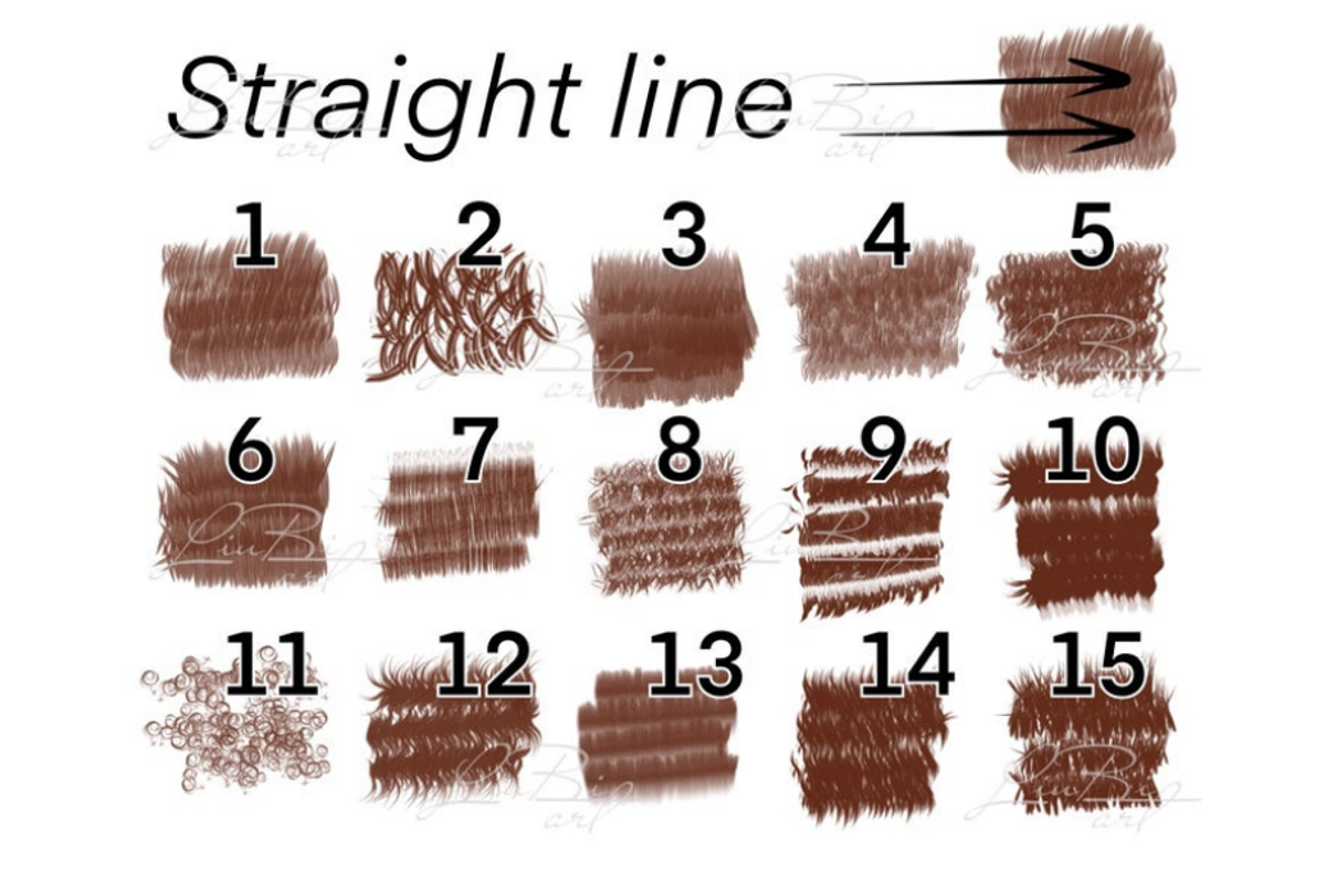 30 Procreate Fur Brushes Set, a Brush Add-On by LiuBi Art (Photo 4 of 6)