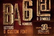 Grunge Wood - 3D Lettering + Font, a Font by MIIM (Thumbnail 2 of 4)