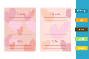 To Do List Love Theme, a Stationery Template by SefriMujiRahayu