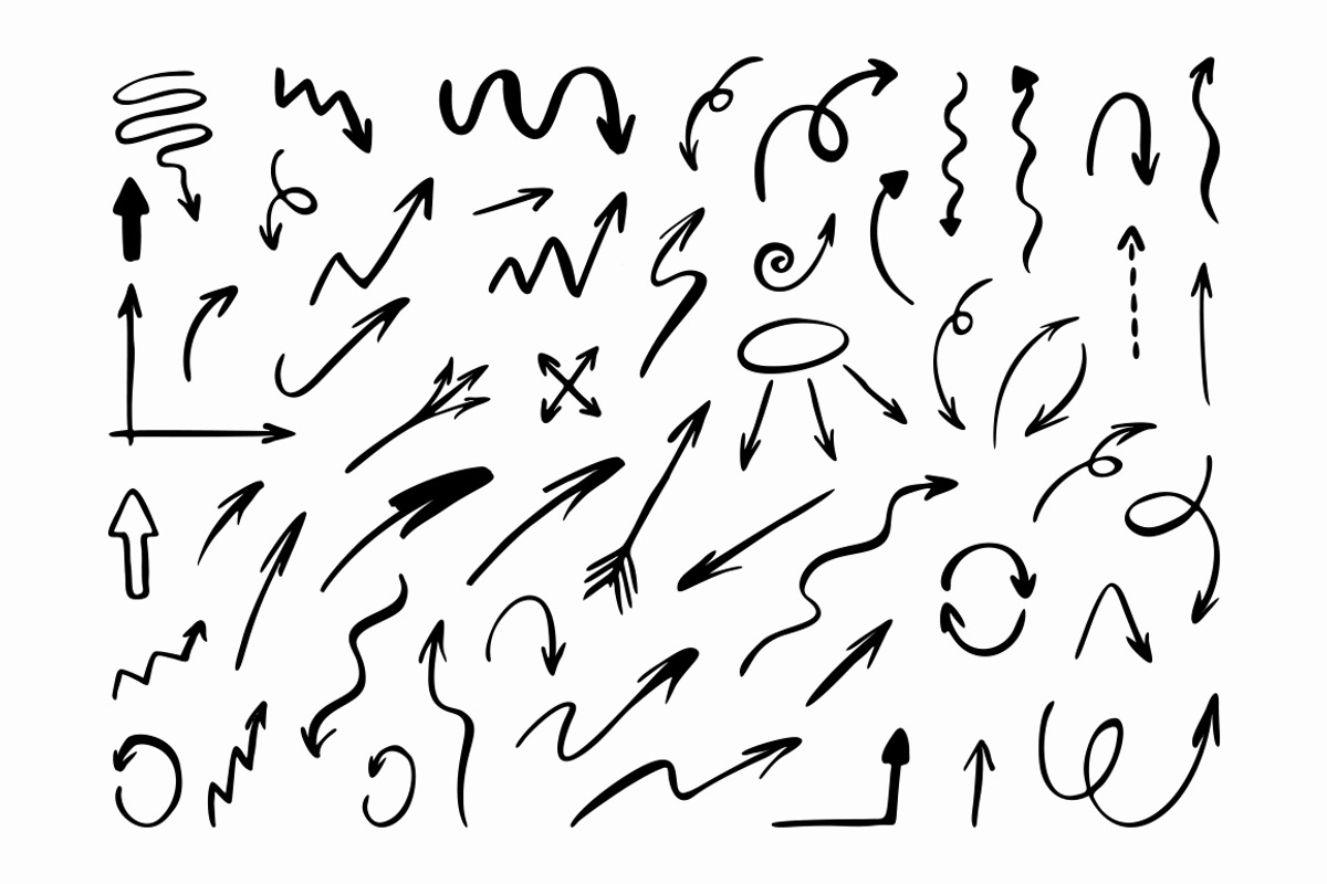 53 Hand drawn arrows set, a Decorative Illustration by Midstream (Photo 2 of 2)