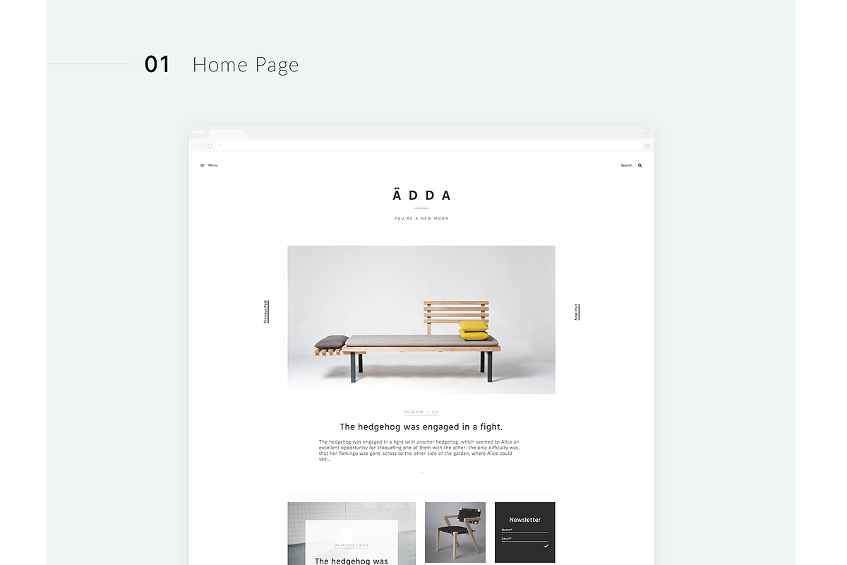 Ädda - Design + Lifestyle WordPress, a WordPress Template by Sjá Agency (Photo 2 of 6)