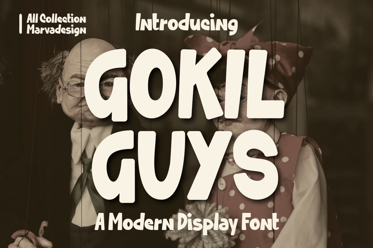 Gokil Guys - A Modern Display Font, a Handwritten Font by Marvadesign (Photo 1 of 5)