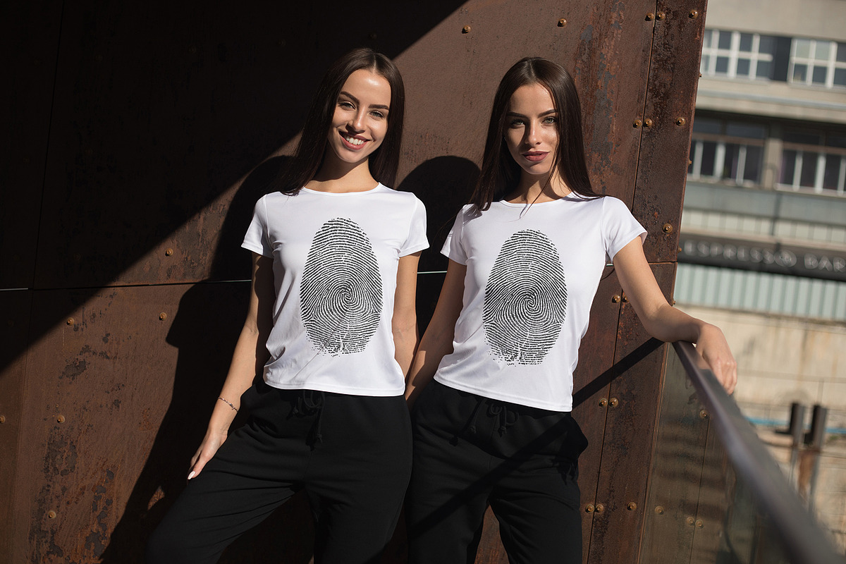 Twins T-Shirt Mock-Up 2018 #27, a Shirt Mockup by Freeman Studio (Photo 12 of 23)