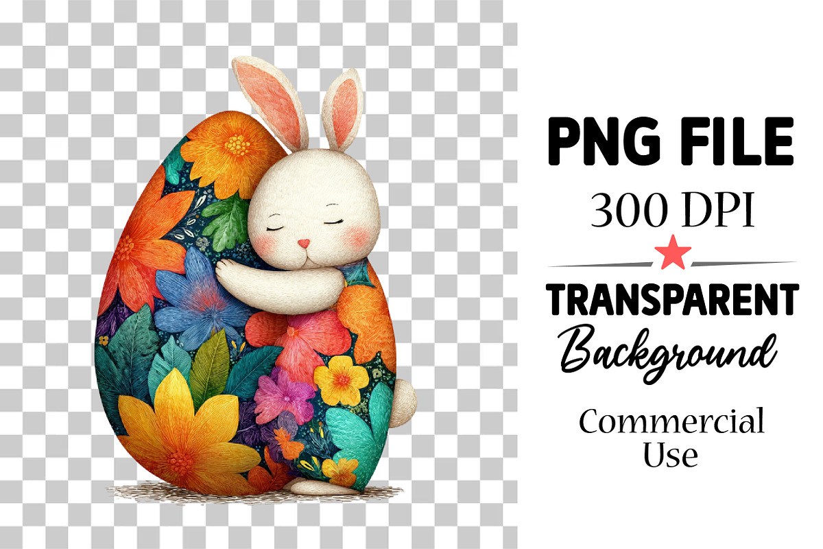Whimsical Bunny Easter Clipart, an Illustration by Watercolor design (Photo 4 of 6)