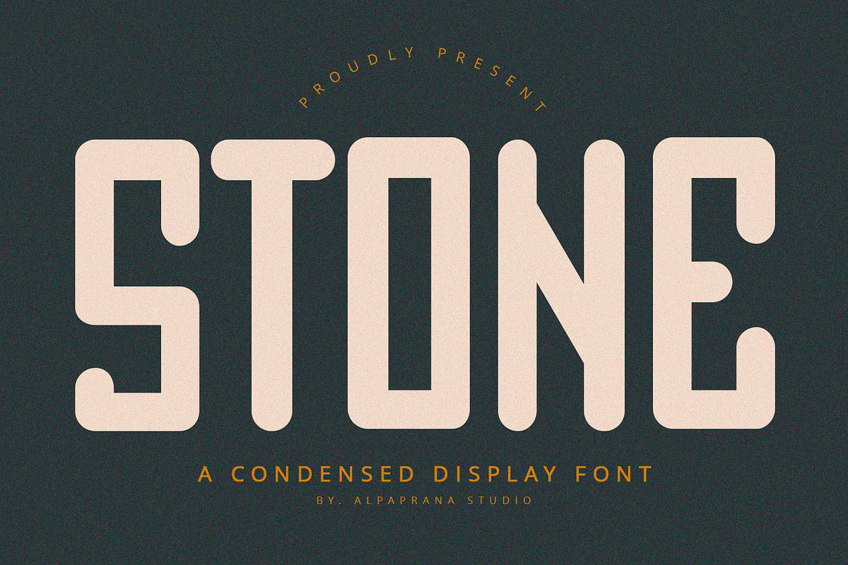 Stone - Condensed Font, a Script Font by Alpaprana (Photo 1 of 9)