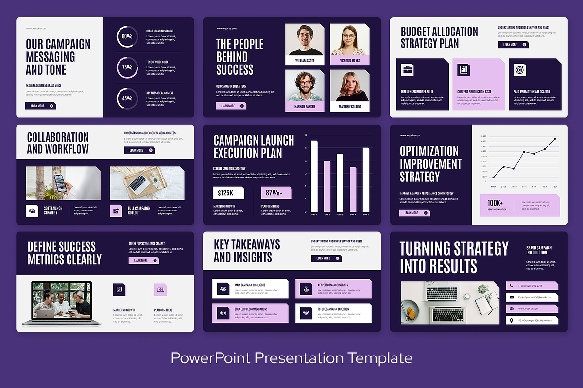 Purple Pink Influencer Campaign Deck, a Presentation Template by Sixtemp (Photo 3 of 3)