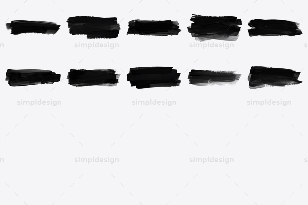 30 Acrylic Stroke Photoshop Brushes, a Brush Add-On by SimplDesign (Photo 3 of 3)