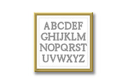 Vector Alphabet Set, an Outline Icon by RODINA (Thumbnail 3 of 3)
