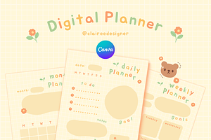 Warm Pastel Digital Planner Set