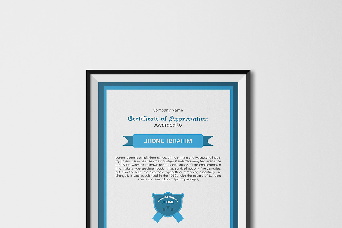 Certificate Template, a Stationery Template by Graphicalark (Photo 3 of 4)