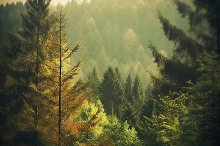 Misty mountain landscape stock photo, a Nature Photo by Virgo Studio
