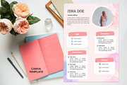 Pink Content Writer Resume Template, a Resume Template by Jaruka (Thumbnail 1 of 2)