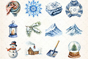 Winter Clipart, an Illustration by DreamCafeArt (Thumbnail 3 of 5)