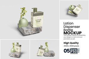 Lotion Dispenser Bottle Mockup, a Product Mockup by bimockup