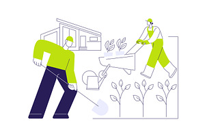 Planting trees abstract concept, a Finance Illustration by Visual Generation