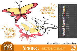 VECTOR - SPRING - Digital Clipart