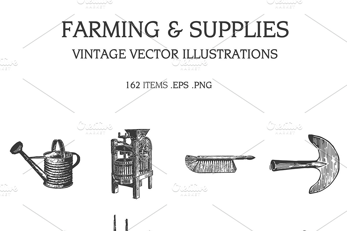 Vintage Vector Illustrations Bundle, a Food Illustration by TheBlackPixelCo (Photo 14 of 17)