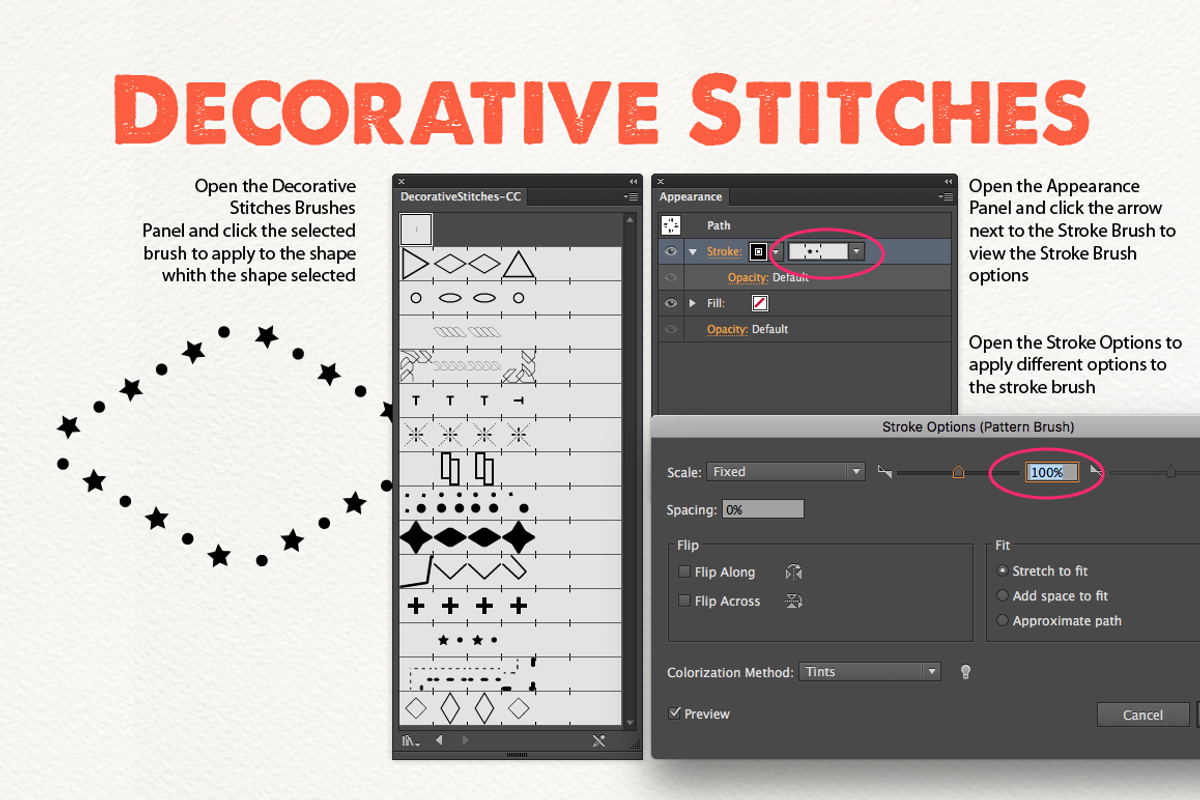 Decorative Stitch Brushes, a Brush Add-On by Bene's shop (Photo 5 of 5)