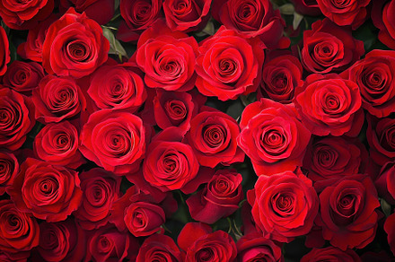 Fresh red rose flower wall, a Photo by Pavel_design
