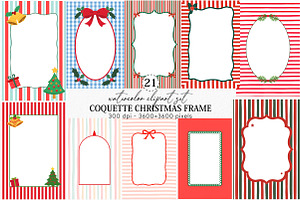 Coquette Christmas Frame Sublimation, an Illustration by Canvas Craft