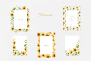 Watercolor Sunflowers Collection, a Seasonal Illustration by Navenzeles (Thumbnail 9 of 12)