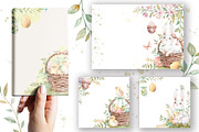 Easter Rabbits watercolor clipart, an Animal Illustration by Eva Kleinman (Thumbnail 6 of 14)