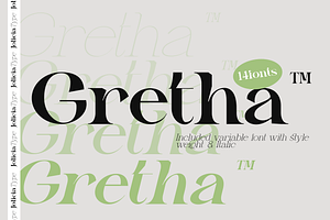 Gretha Family 14 Font Family