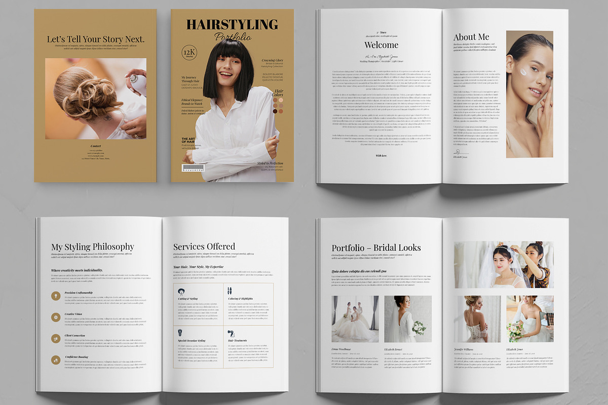 Hairstyling Portfolio Template preview 2