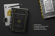 Book Mockup Old Antique Metal Frame, a Mockup by Avelina Studio (Thumbnail 2 of 4)
