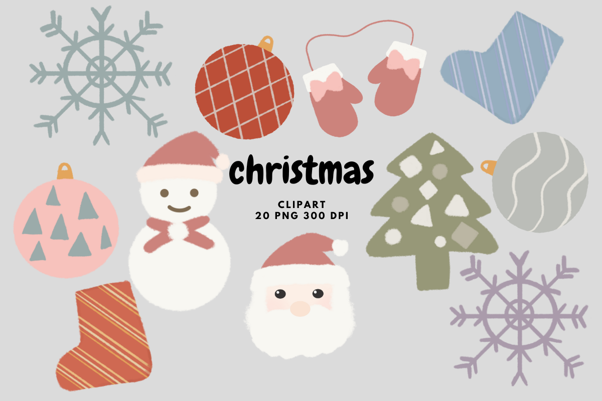 Christmas Clipart Illustration, a Seasonal Illustration by tchastudio (Photo 5 of 7)